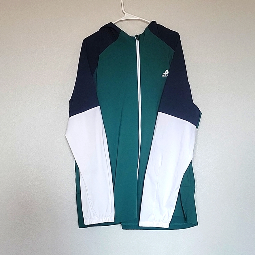 XXL Men's Adidas Sport ID Windbreaker Mesh Lined Hooded